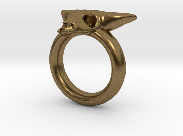 Skull Ring D20 3d printed