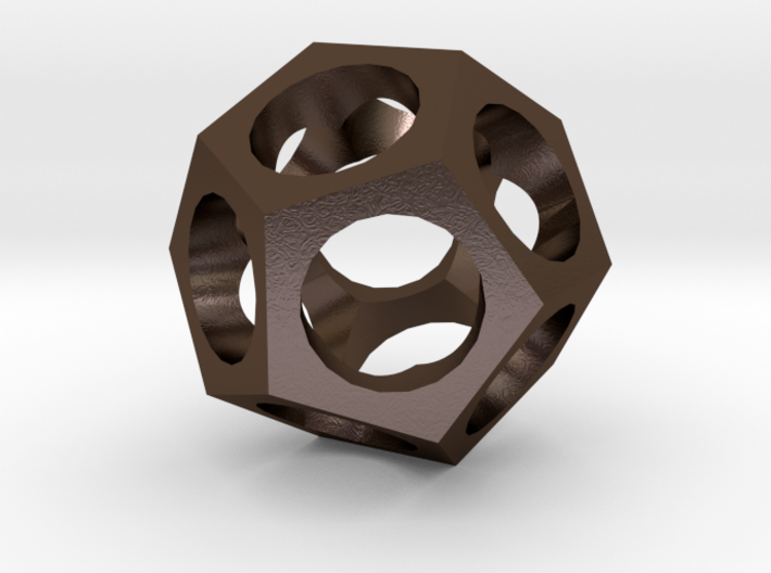Pendant -dodecahedron 3d printed