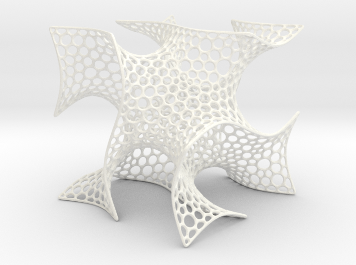 Cubic Gyroid (Voronoi) 3d printed