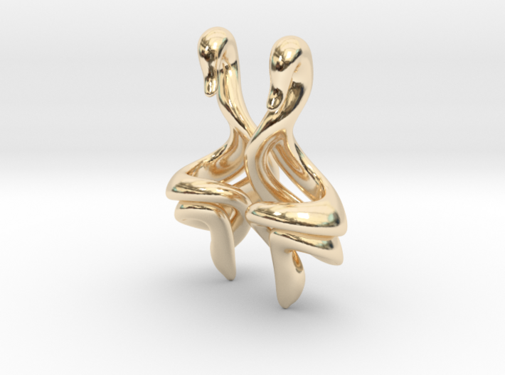 Swan Earrings (select a size) 3d printed