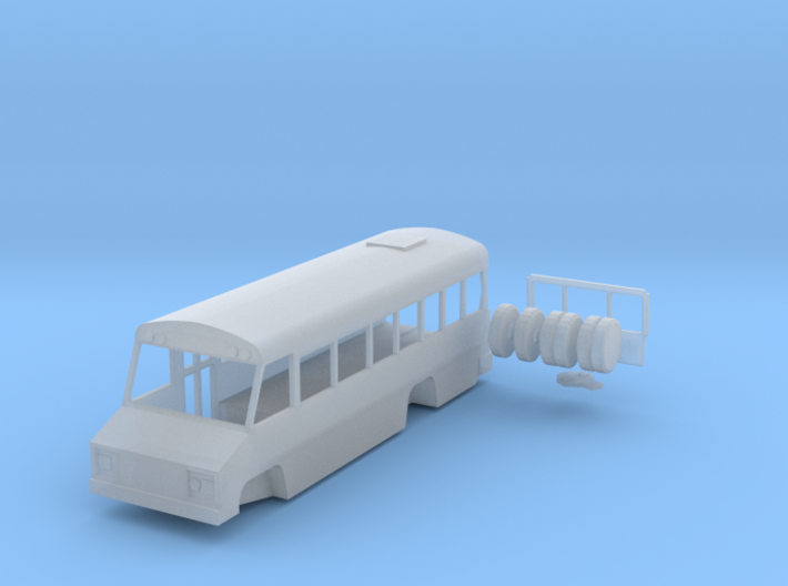 N scale 1:160 Blue Bird Mini Bird school bus 3d printed
