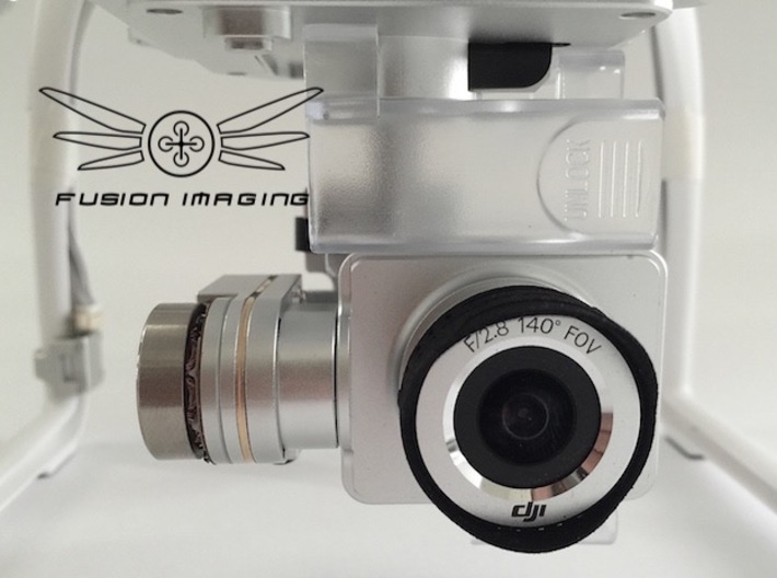 14x. DJI Phantom Vision 2 + Lens Hood 'Slim' 3d printed DJI Phantom Vision 2 + Lens Hood 'Slim'