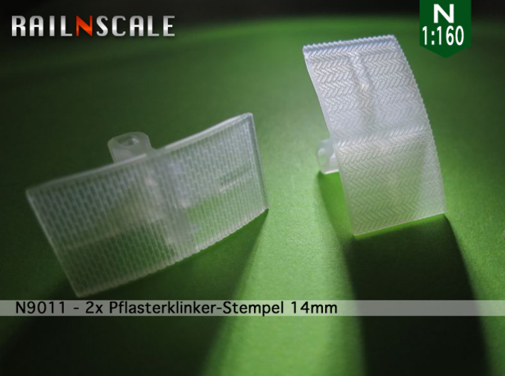 2x Pflasterklinker-Stempel 14mm (N 1:160) 3d printed
