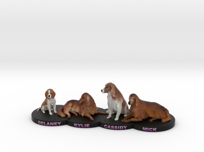 Custom Dog Figurine - Multiple Pets 3d printed