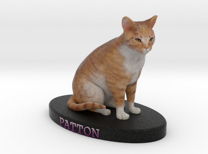 Custom Cat Figurine - Patton 3d printed