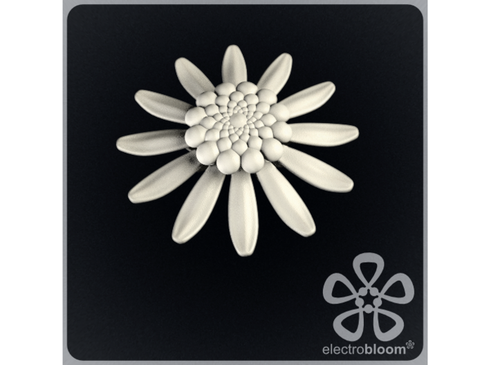 Daisy flower charm. 3d printed