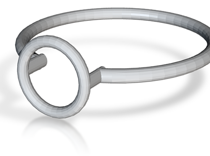 Open Circle Ring Sz. 5 3d printed