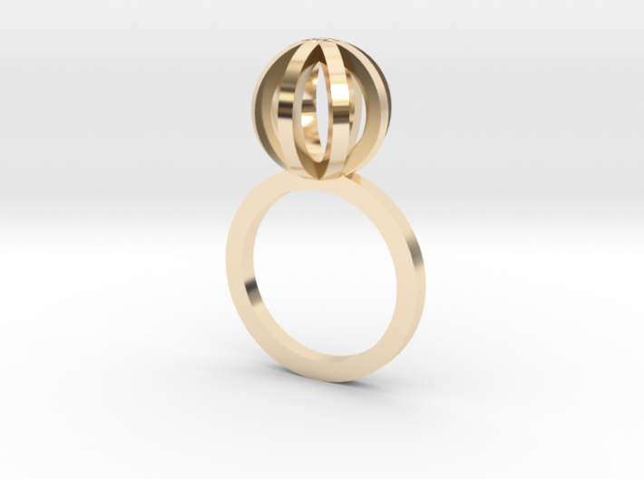 Sphere outlines ring 3d printed