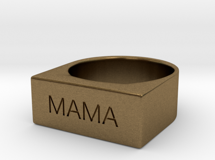 Mama Engraved Size 7 3d printed