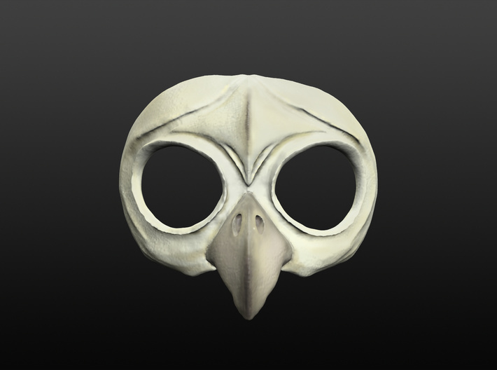 Owl Mask 3d printed front view