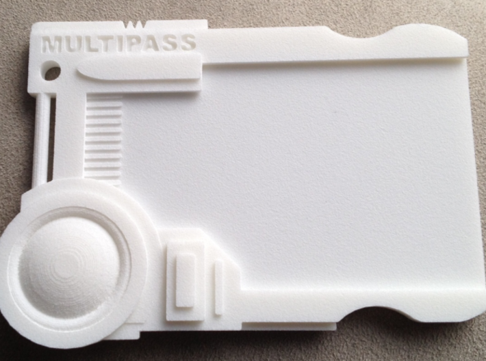 Multipass From Fifth Element #props 3d printed Printed in White Strong Flexible