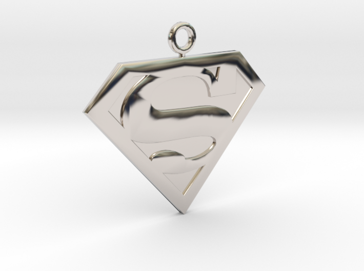 SuperMan Pendant 3d printed