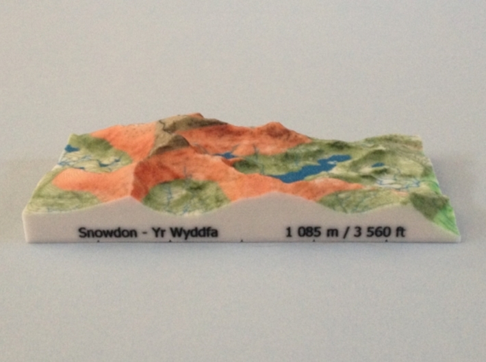 Snowdon - Relief 3d printed Photo of Snowdon - Relief model