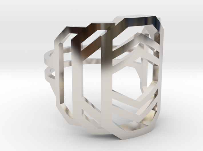 Art Deco Ring - Layers Of Life - US Size 07 3d printed