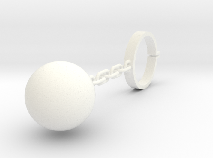 Wine Charm - Ball And Chain 3d printed