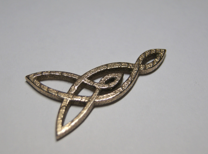 Triquetra Celtic Necklace Left Piece 3d printed