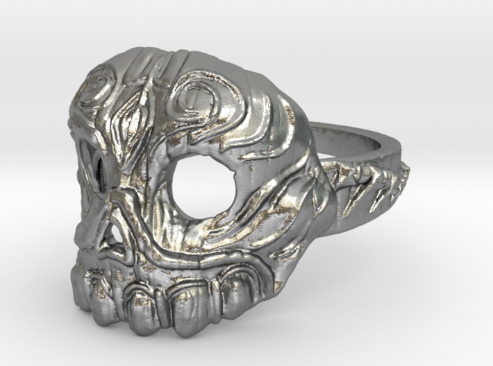 Dr.K Skull Ring Size 5 3d printed