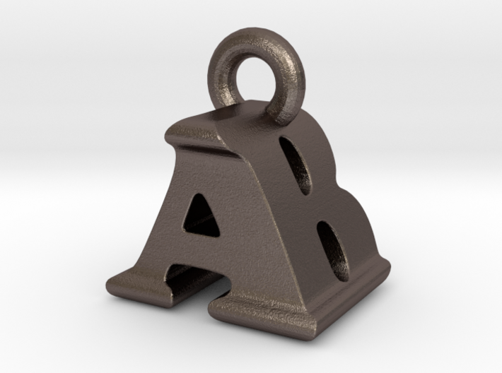 3D Monogram Pendant - ABF1 3d printed