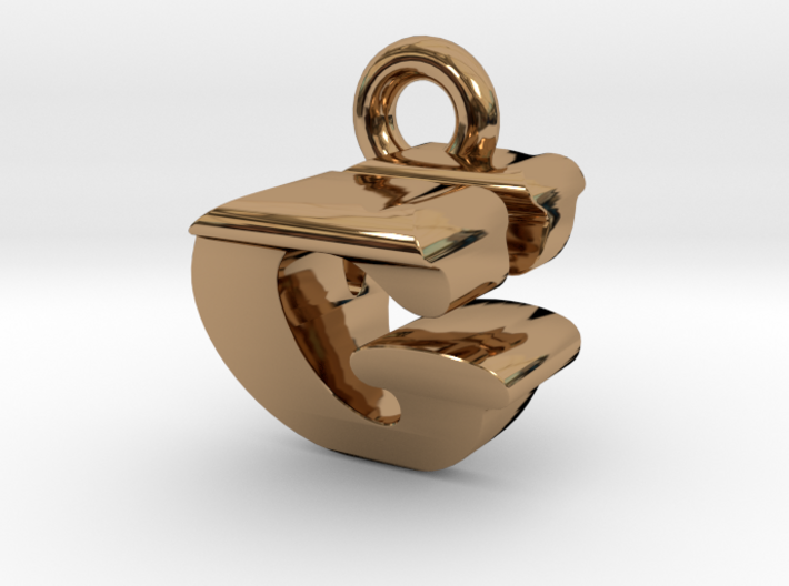 3D Monogram Pendant - GVF1 3d printed