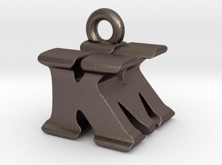 3D Monogram Pendant - KMF1 3d printed