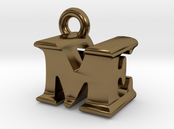 3D Monogram Pendant - MEF1 3d printed