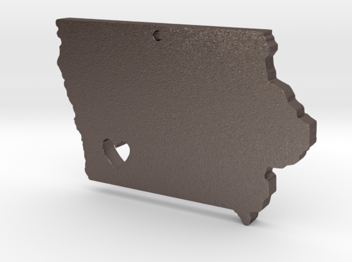 I Love Iowa Necklace 3d printed