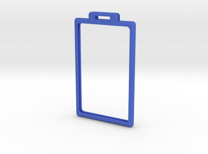 Badge minimal frame with tab - 20141103-01 3d printed