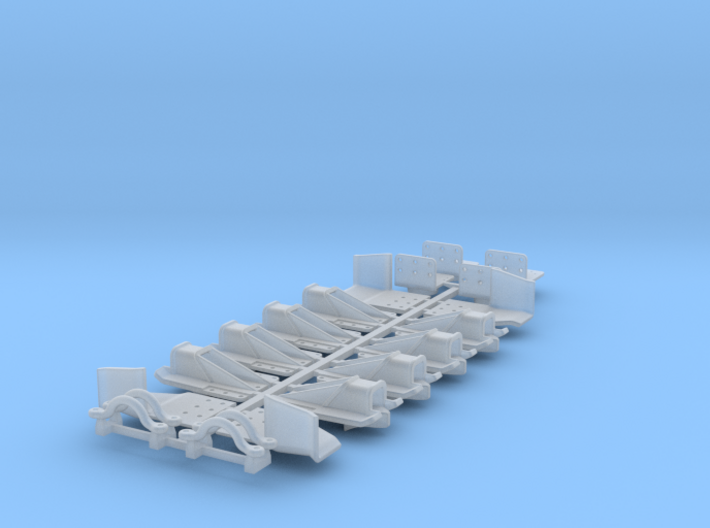 PRR FM Container Flat Car Detail Kit (1:29 Scale) 3d printed