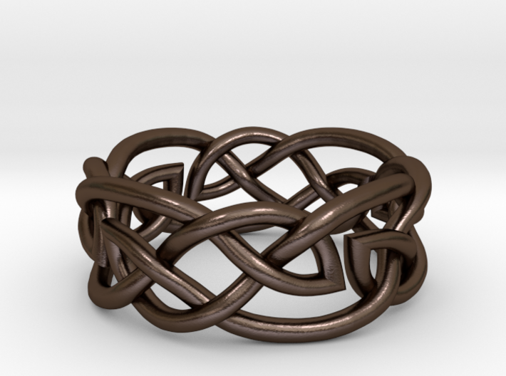 Leaf Celtic Knot Ring 3d printed