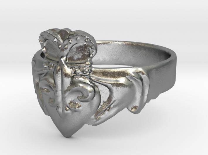 NOLA Claddagh, Ring Size 11 3d printed