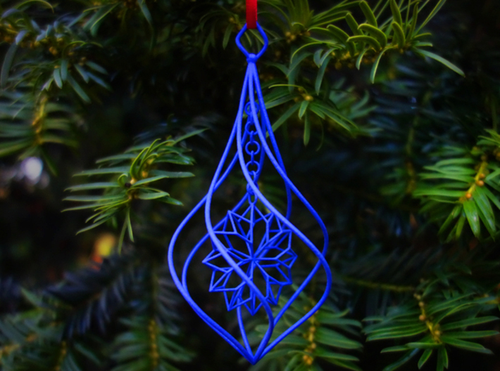 Christmas Tree Ornament (Bauble) - Snowflake 3d printed Christmas Tree Ornament