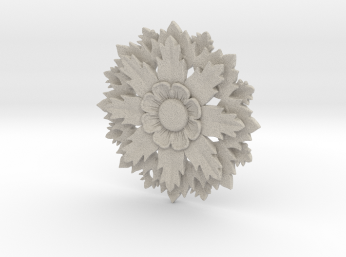 Flower Pendant With Hole 3d printed