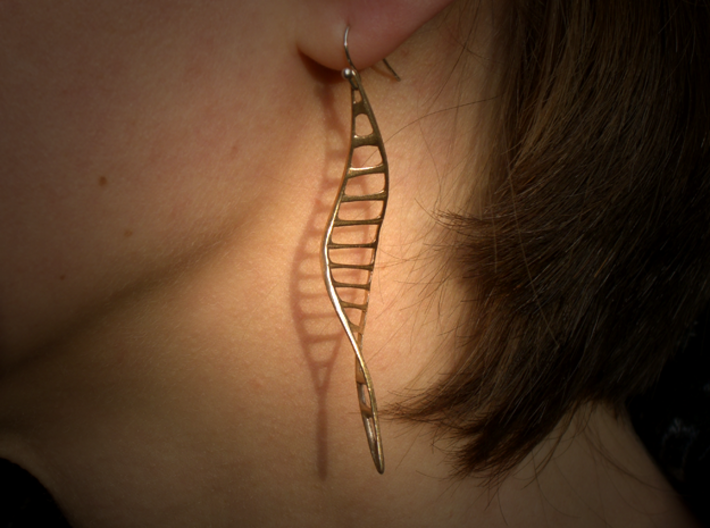 DNA Leaf Earrings 3d printed hooks not included