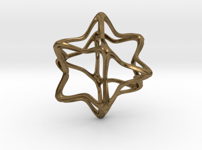 Cube Octahedron Curvy Pinch - 5cm 3d printed