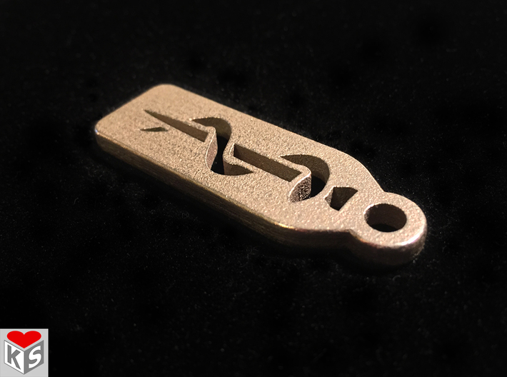 Medical Keychain 3d printed Product Photo of Stainless Steel.