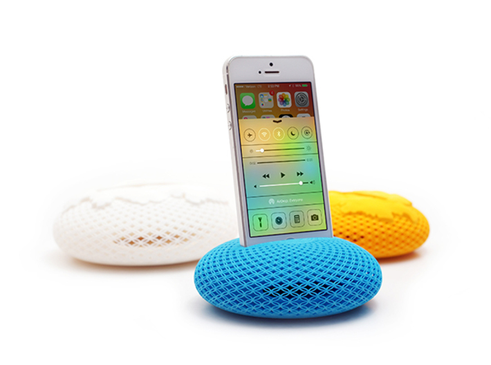 Sound Pebble(Amplifier for iPhone 5) 3d printed 