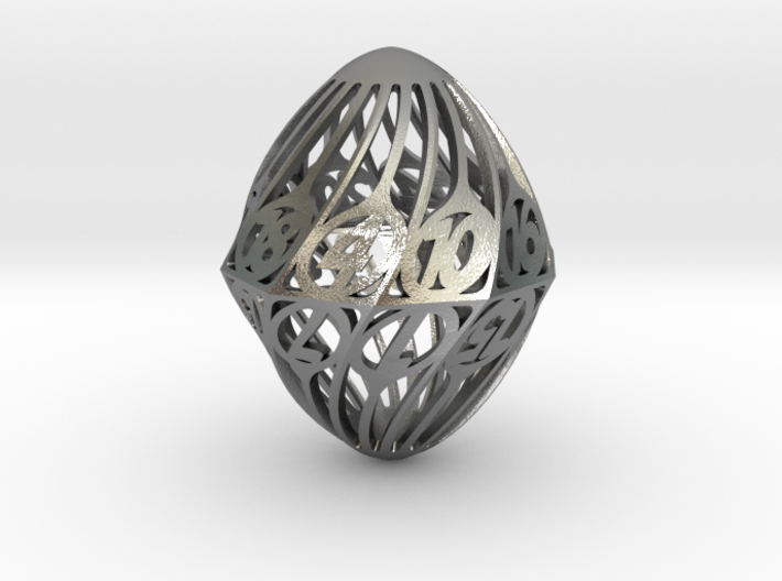 Twisty Spindle d20 3d printed