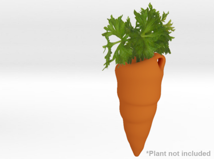 Carrot Themed Necklace and Micro Plant Pot 3d printed Choose Orange for a more traditional feel!