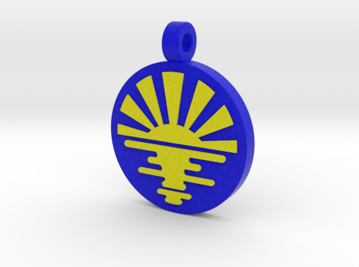 'Sunrise' Jewelry Pendant in Sandstone 3d printed 