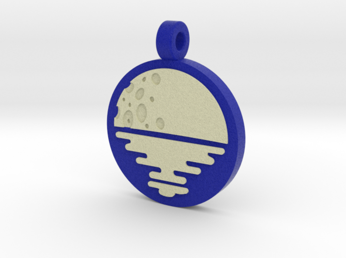 'Moonrise' Jewelry Pendant in Sandstone 3d printed 