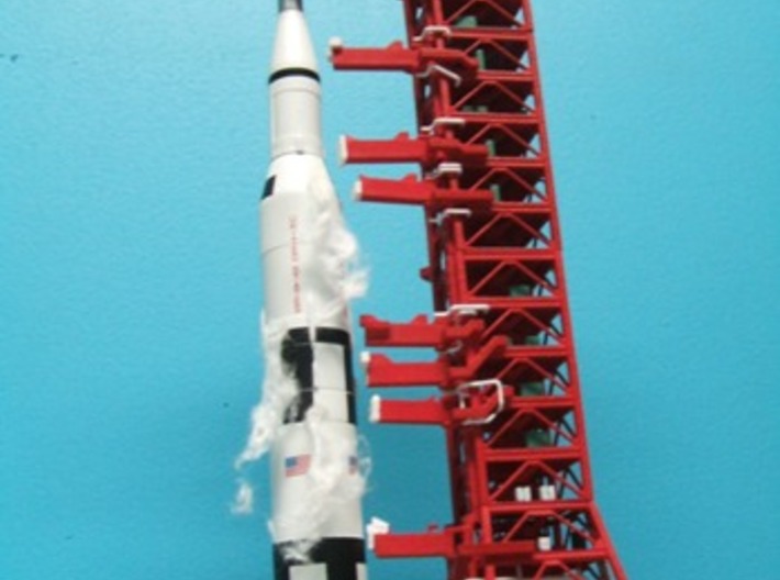 1/400 Saturn V MLP & Crawler, Apollo launch pad 3d printed CanDo Saturn V ready to launch. My thanks to Alain Plante for photos of my models.