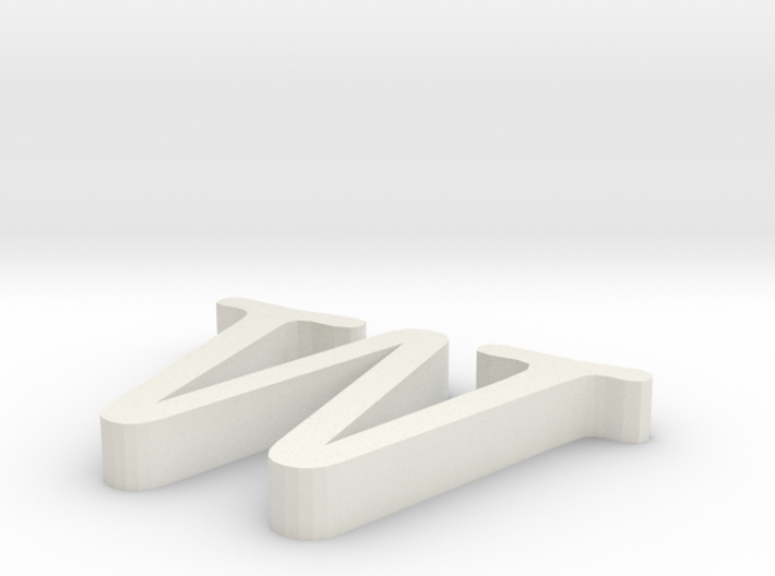 W Letter 3d printed