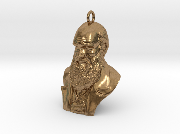 Charles Darwin 1&quot; Bust, Pendant, Ear Ring, Charm, 3d printed