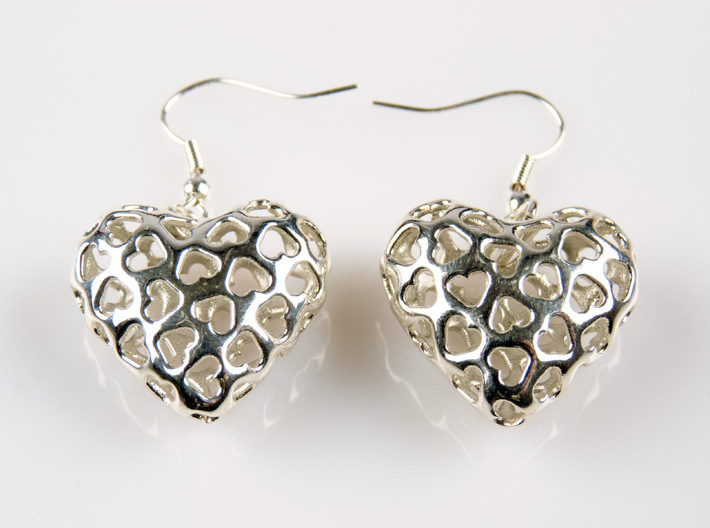 Small hearts, Big love (from $17.50) 3d printed Printed in polished silver