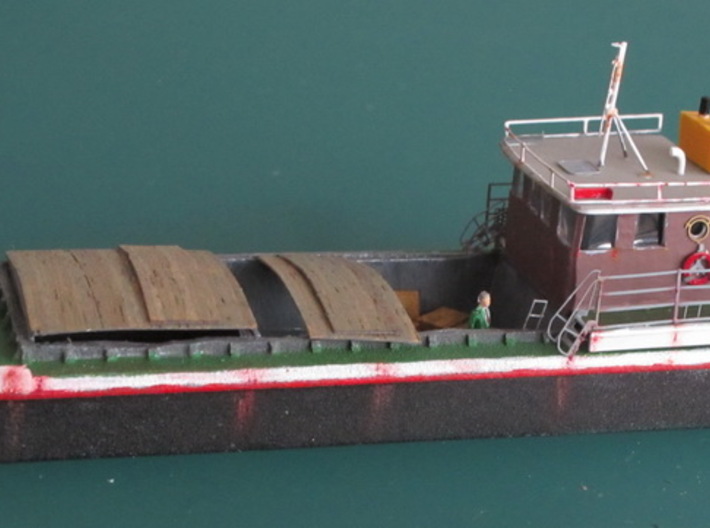 Harbour Barge enclosed, Schute geschlossen 1/200 3d printed Our Barge was Basis to build this Version. Thank you Kai