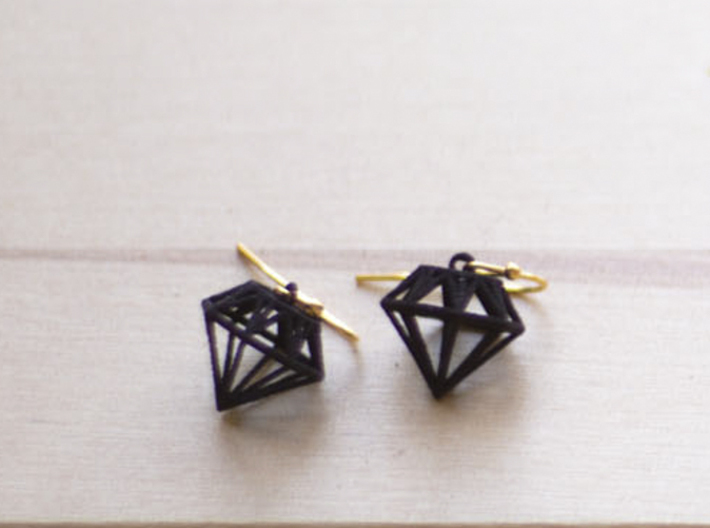 Diamond Earrings 3d printed