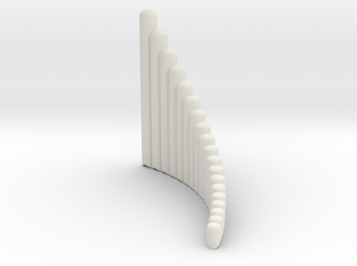 Right handed 19-tube &quot;Alto&quot; Panpipe 3d printed