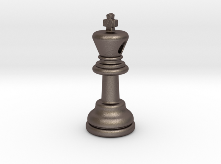 PENDANT : CHESS KING (small - 35mm) 3d printed