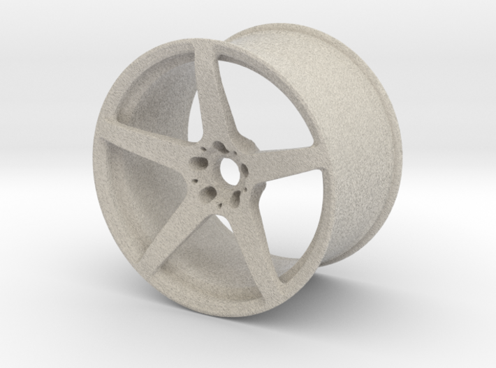 Scaled 1:12 5 Spoke Performance Wheel 3d printed