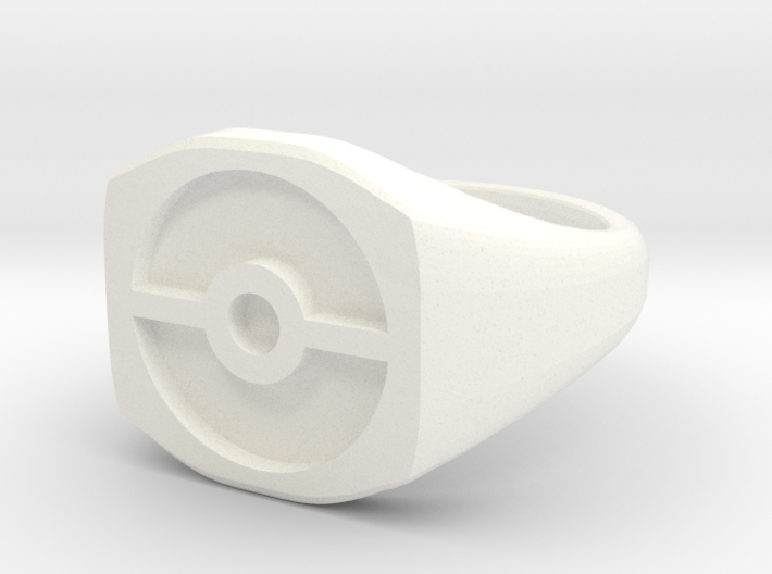 Pokeball Ring-Wide Band (Edit size in description) 3d printed